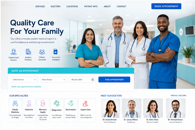 Medical Clinic website design preview